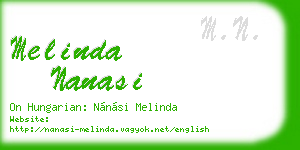 melinda nanasi business card