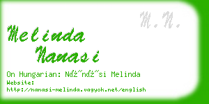 melinda nanasi business card